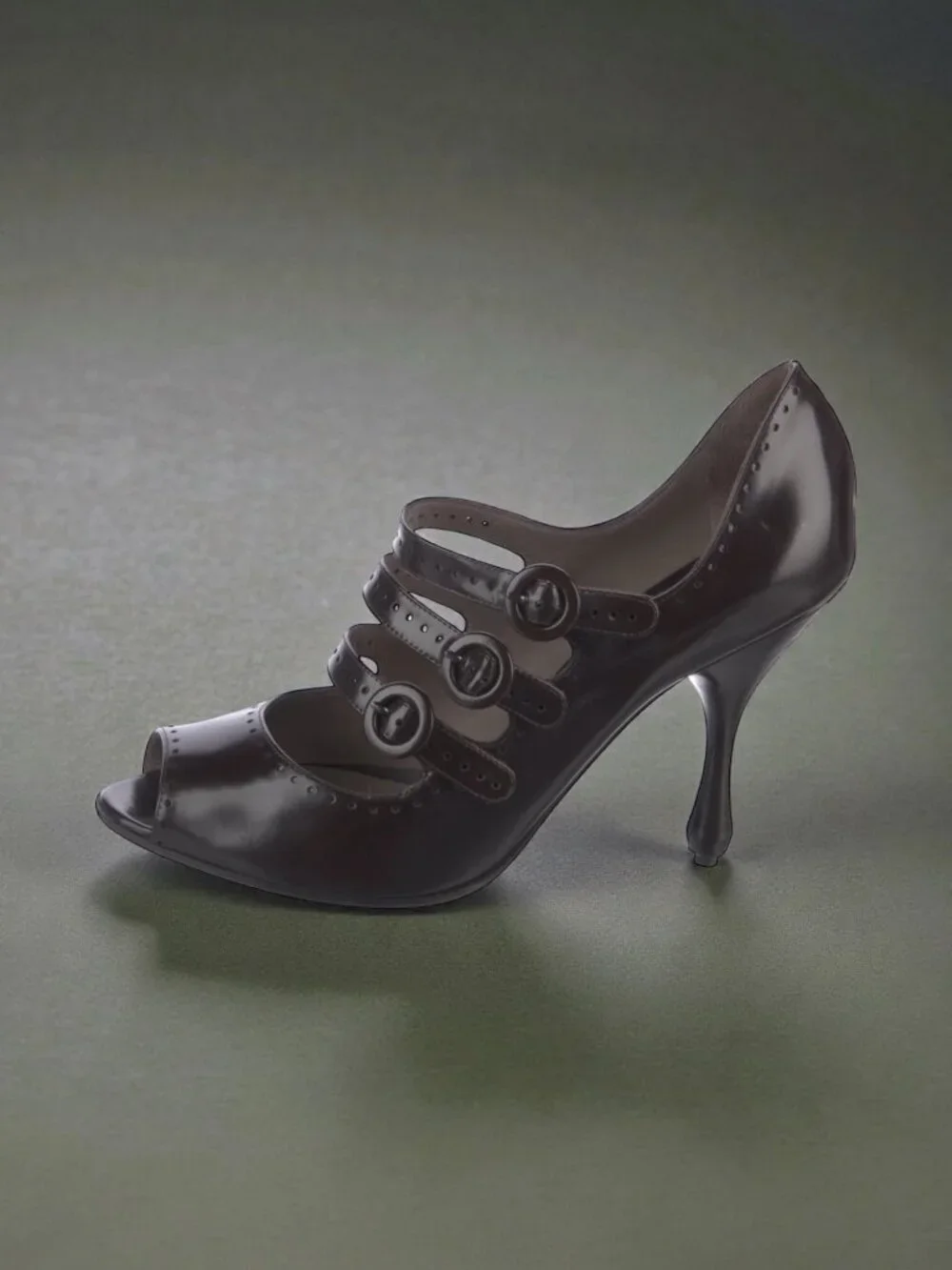 BOTTEGA VENETA Chocolate Brown Mary Janes Heels Size 39.5 / 9.5